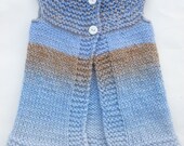 Hand knit wool vest size 9-12 months ready to ship