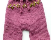 Hand knit wool baby shorts soaker