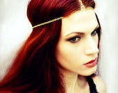Gold Gypsy Headpiece  - Art Nouveau - Filigree Boho