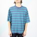 Teal & Blue Oversized Stripe T-Shirt