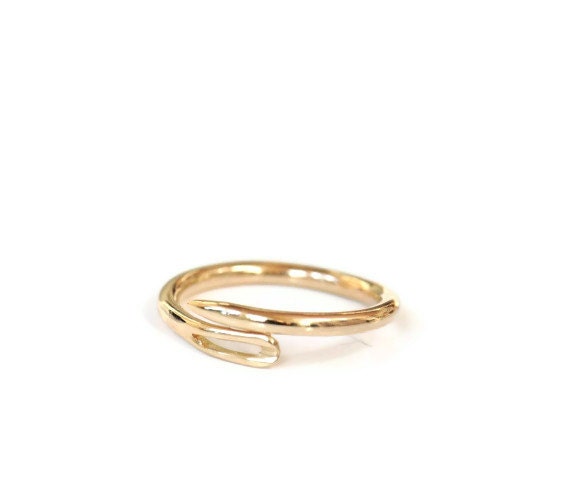 14K gold sewing needle ring - made to order