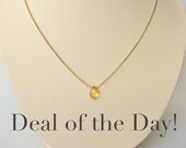 Citrine Necklace in Gold Fill, Delicate Gemstone Necklace, November Birthstone, Birthday Gift Idea