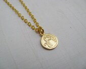 Scorpio // tiny gold charm necklace.