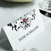 Damask Place Card Vintage Scroll Escort Card Tent Card With Rhinestone - The Jenley Collection - By My Lady Dye