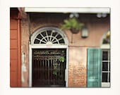 New Orleans Art Photography - french quarter picture travel - home decor wall art - spring, black iron gate, 8x10 architecture print