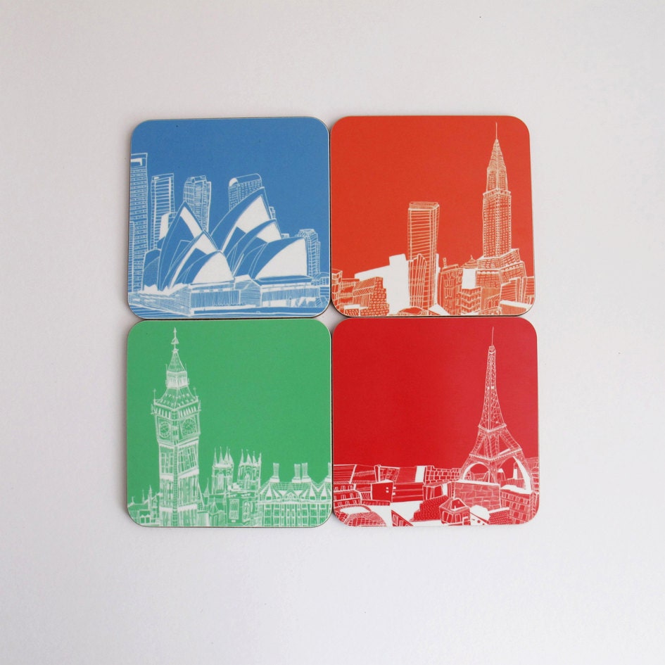 International Landmark Coasters (4 set)