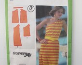Simplicity 9537 Size 12 Miss One-Shoulder Dress