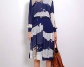 VTG 80s Nutmeg Rose Dress