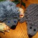Hand Knit Hedgehog Mittens / Children Hedgehog gloves with eyelash yarn / Hedgehog Mitts made to order / Gloves