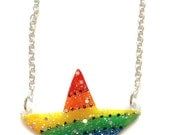 Sparkly Rainbow Star Necklace - Featured in SLIMMING WORLD MAGAZINE - Pride, Rainbows, Stars, Cute, Holographic Glitter