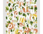 A3 Floral Alphabet print