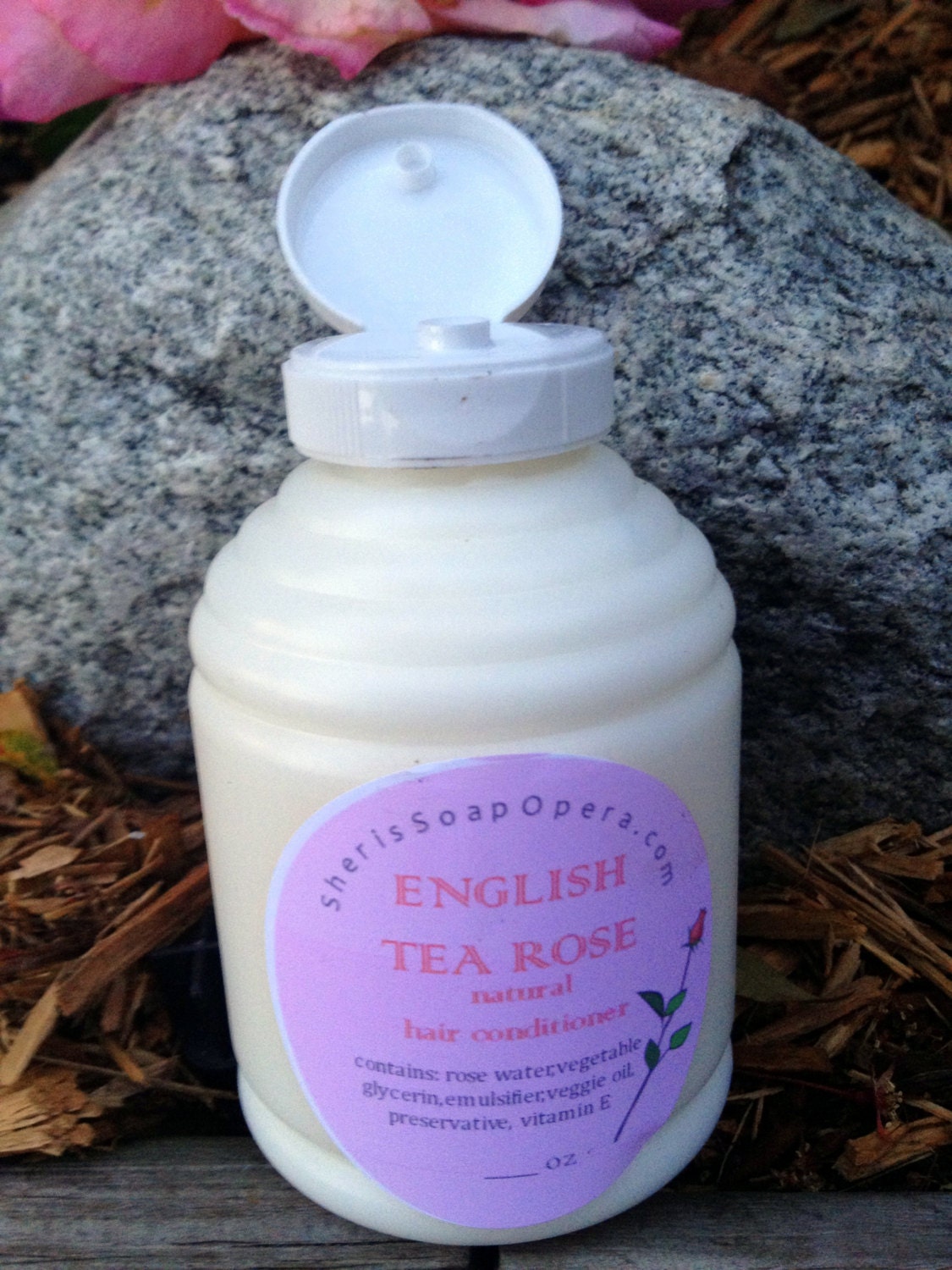 English Tea Rose Hair Conditioner-with Organic Rose Water- ALL NATURAL