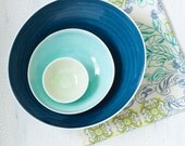 Serving Bowl Set in Sea Blues