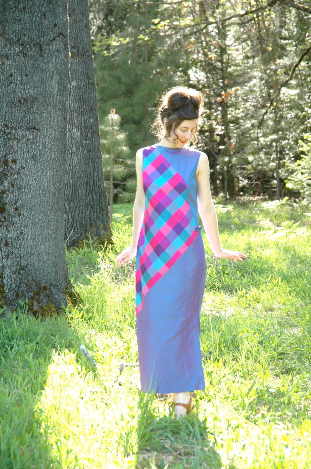 Silk Maxi Dress... Made in Hawaii... Party Dress... TROPIC of AWESOME (m)