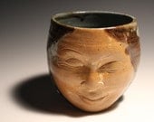 Ceramic Head Planter Face Vessel Flower Pot Buddha Sculpture Smile Decorative Vase