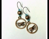 Copper Bluebird Earrings