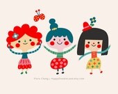 Happy Girls - Print