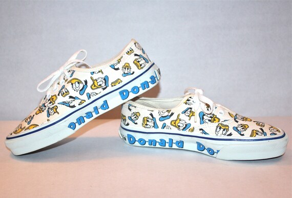 Vintage DONALD DUCK VANS Sneakers Punk Skate Tennis Shoes Size W 7.5