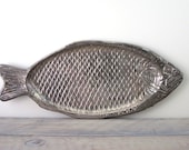 Silver Plate Fish Serving Platter Tray