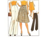 1970s Womens Pants and Skirt - Simplicity 7899 Vintage Pattern - 37 thru 44 inch waist Plus Size