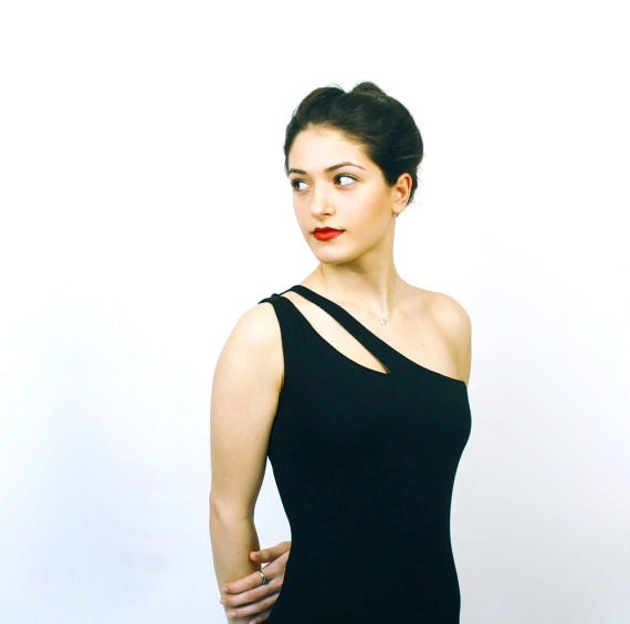 One Shoulder Blouse - Party Tank Top -  Free US Shipping - Donation to UNICEF - Item MM-BLT13-23B0