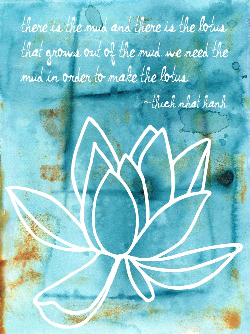 Mud Lotus Affirmation 6x8 Fine Art Print