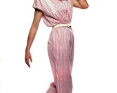 1980s Vintage Sewing Pattern Butterick See and Sew 5642 Jumpsuit Size 12 14 16 or 18 20 22  Bust 34 36 38 or 40 42 44 UNCUT FF
