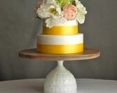 Cake Stand 14" Cupcake Stand Dessert Wooden Wedding Decor Rustic Elegance By E. Isabella Designs. As Featured In Martha Stewart Weddings.