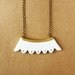 White clay necklace - Lace shaped - wearable art -  one of a kind - whimsical jewellery