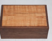 Impressive Quilted Maple and Walnut Jewelry Box.9" x6" x 3 1/2"