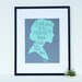 Jane Austen Quote Cameo Calligraphy Screen Print