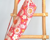 Yoga Mat Bag - Canvas, Soothing Red, Flowers