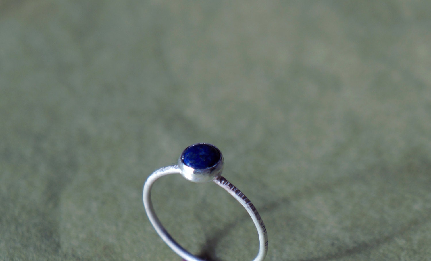 lapis and sterling silver ring - lapis lazuli ring - size 5