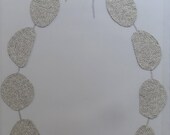 A String of Silences - text collage/drawing piece featuring the poem Silences by Nate Klug