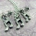 Music Note Earrings Necklace Set in Silver