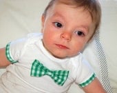 St. Patricks Day Baby Outfit Bow Tie Onesie Baby Bow Tie Shirt