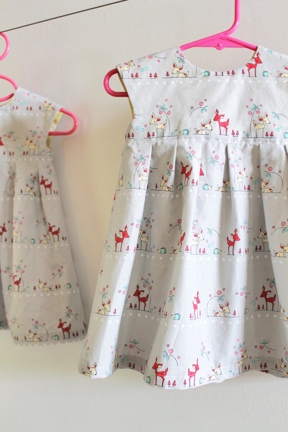 geranium dress (ready to ship) size 6-12 mos