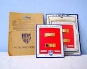 Sterling Military Badges 1960s Insignia Clutch Pins Military Rank Badges Uniform Shoulder Pins Vintage NOS N.S. Meyer Armed Forces Equipment