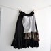 Boho Black ruffled layer skirt size Large-XL reconstructed skirt tattered maxi gypsy hippie beach bohemian stretch light Mary Poppins