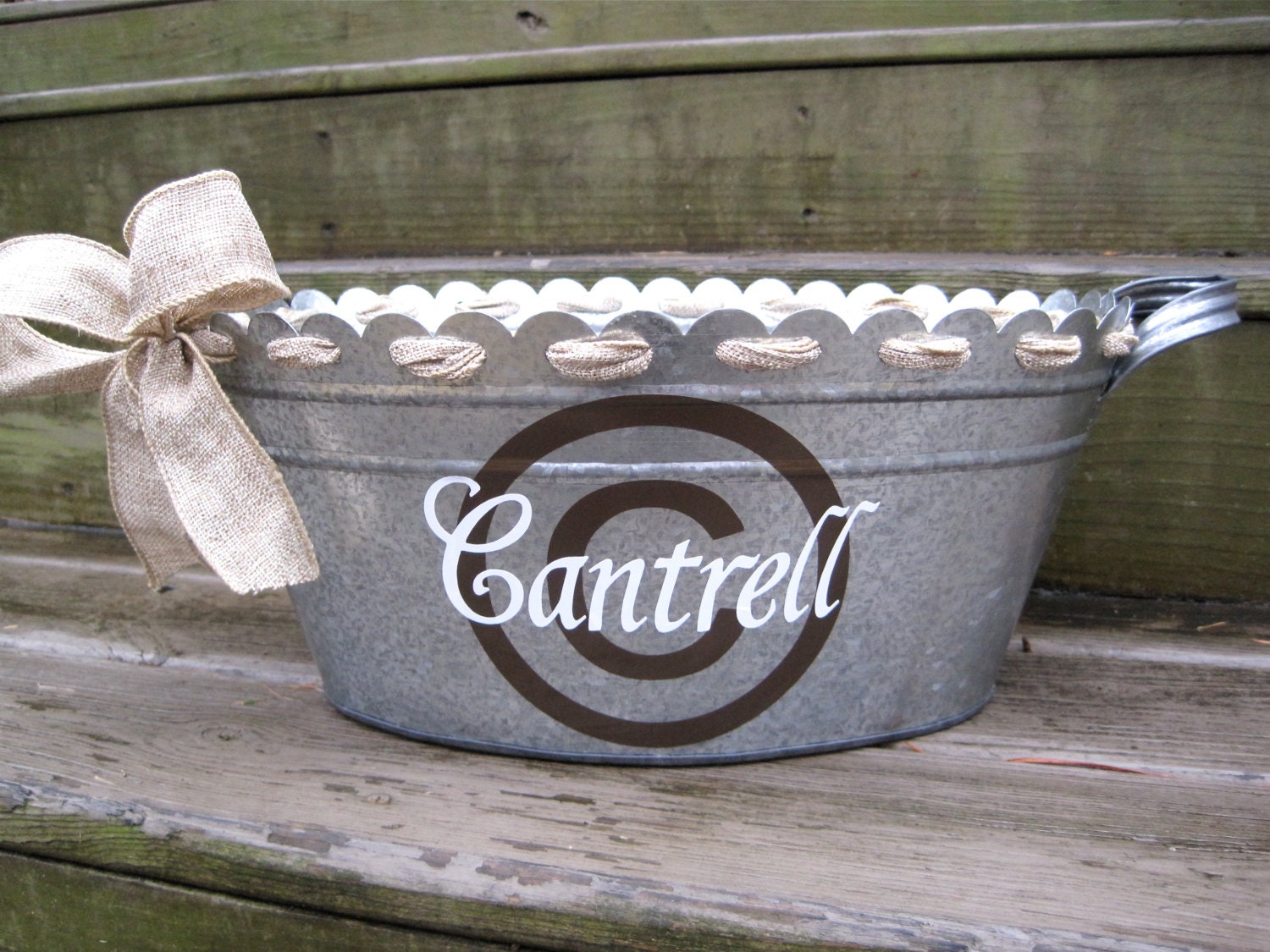 Personalized metal tub/beverage bucket-assorted colors available