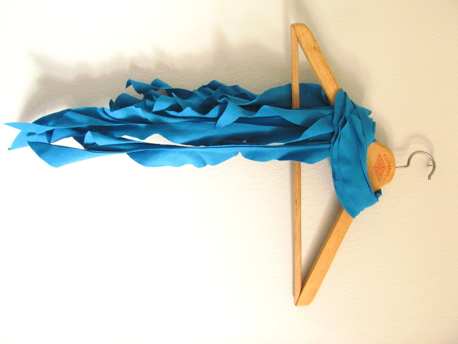 Blue Ruffle Scarf - Cotton Scarf - Blue - Ruffle - Womens Scarf