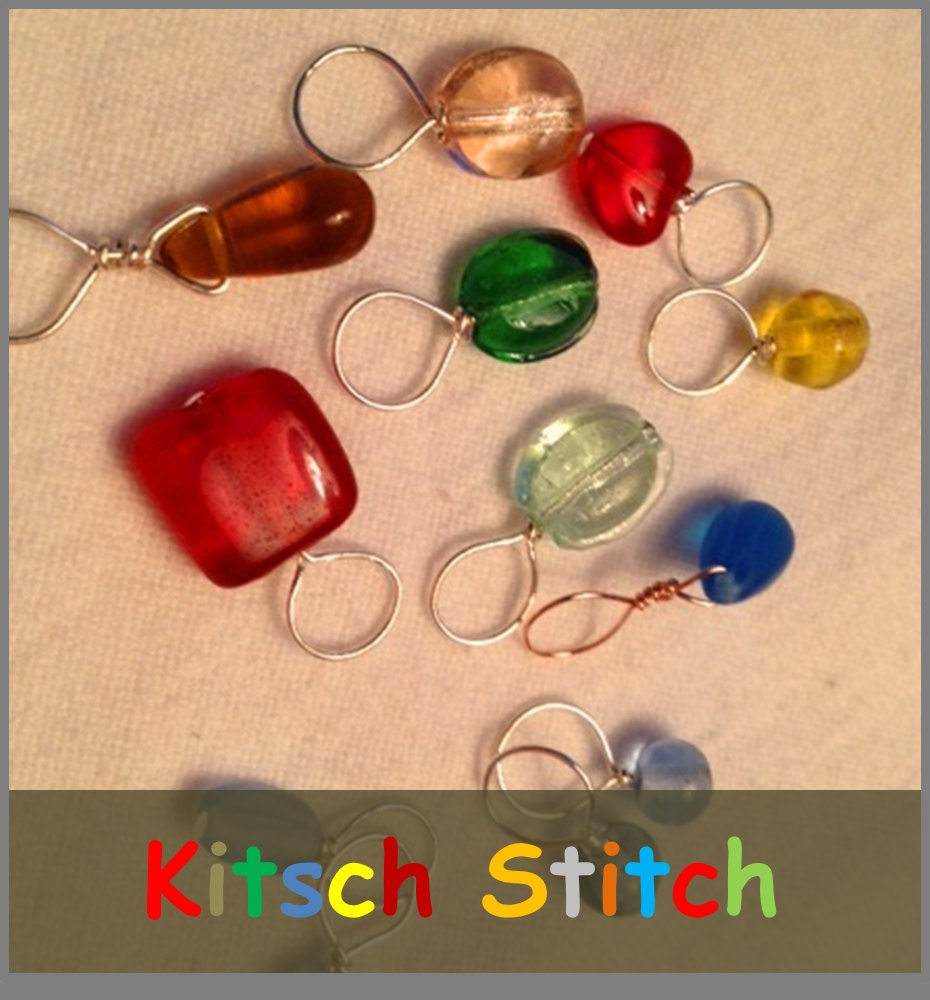 Kitsch Stitch Markers: Glass