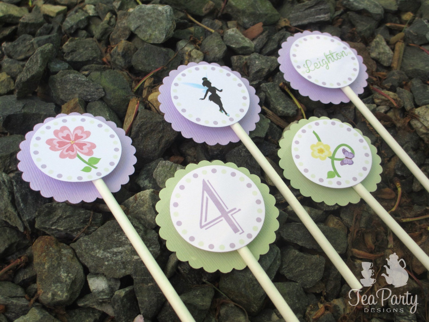 Garden Fairy...Personalized Party Cupcake Toppers Il_170x135