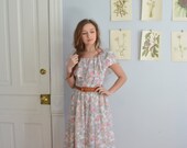 Vintage 1970s Floral Dress - Size Small