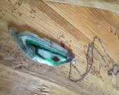 Green Agate Slice Necklace