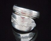 Floral Spoon Ring Eco Friendly Silverware Jewelry - Royal Rose