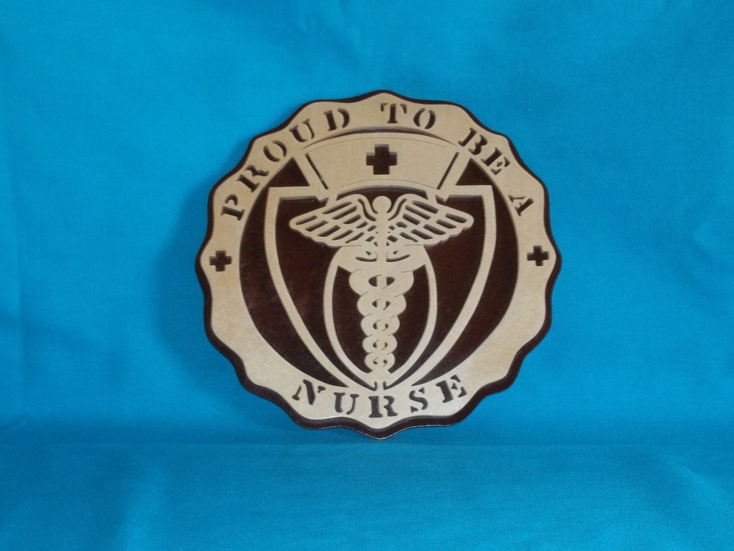 Proud To Be A Nurse Scoll Saw Wooden Plaque