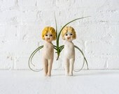 Conjoined Air Plant Twins  - Vintage Doll Garden