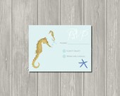 Under the Sea - Printable RSVP Postcard for a beach wedding