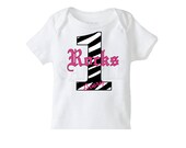 1st Birthday Tshirt or Onesie Birthday Tshirt Zebra stripe Il_170x135